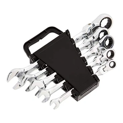 Imagen de Amazon Basics Juego de llaves trinquete, flexibles, métricas, 5 Unidad