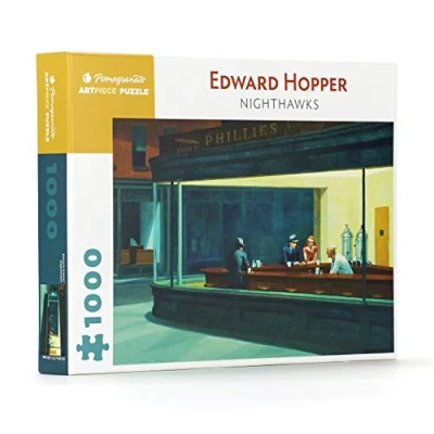 Imagen de Pomegranate Rompecabezas de 1000 piezas para adultos, Edward Hopper&#039;s Nighthawks, acabado mate, ajuste cómodo