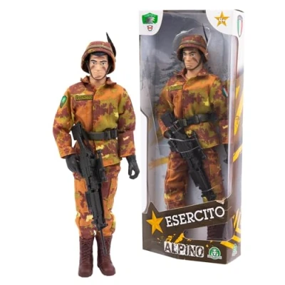 Imagen de Giochi Preziosi Eer21300 Figura Alpino del ejército Italiano de 30 cm, articulado y Altamente detallado, para niños a Partir 4 años,