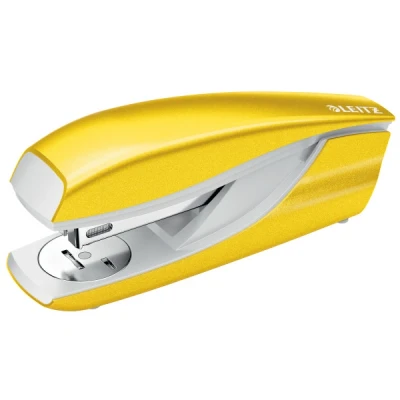 Imagen de Leitz 55021001 Grapadora de 30 hojas (cuerpo metal ergonómico, incluye grapas, gama WOW), color amarillo