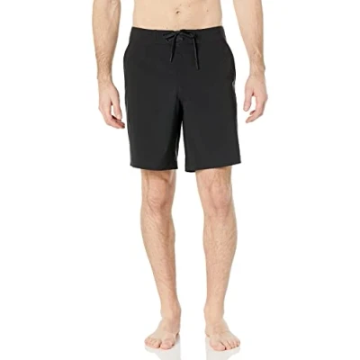 Imagen de Amazon Essentials Shorts de Playa Hombre, Negro Efecto Lavado, XL