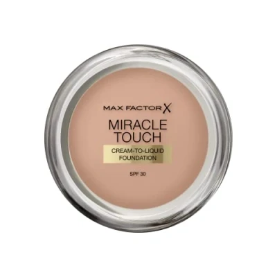 Imagen de 3 bases de maquillaje Max Factor Miracle Touch, SPF30 70, natural