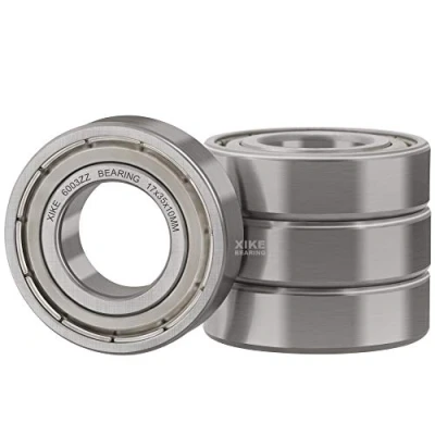 Imagen de XiKe 4 piezas 6003ZZ Rodamiento de bolas sellado 17x35x10mm Acero al cromo y doble cierre metálico Pre lubricados, 6003Z Rodamientos rígidos a con juntas
