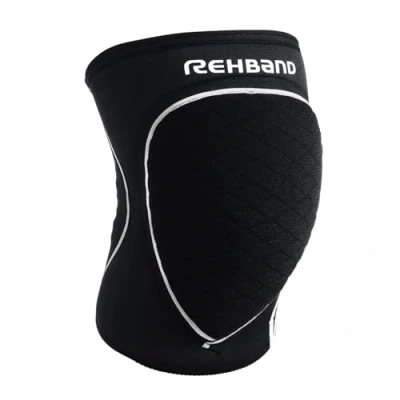 Imagen de Rehband rodilleras para voleibol, balonmano y deportes de interior, neopreno cómodas ajustadas, mujeres hombres, Color:Negro, Talla:XL