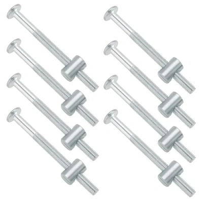 Imagen de SG Store Juego de 48 tornillos M6 x 75 mm, tuercas barril 15 kit repuesto para cabeza hexagonal chapados en zinc, muebles cama (24 pernos