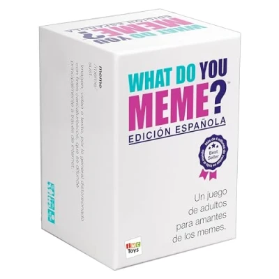 Imagen de IMC Toys What Do You Meme? Juego de Cartas, Compite y Crea los Memes más Graciosos, Lleno Diversión para Fiestas, 3 a 20 Jugadores, Adultos Mayores 18 Años