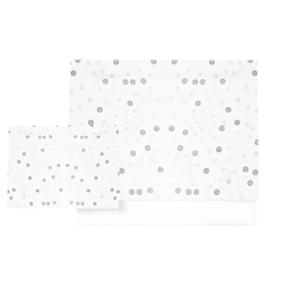 Imagen de Various Juego de Sábanas para Cuna 60 x 120 cm, Ropa Cuna,100% Algodón Extrasuave Fafricado en Europeo (Bajera+encimera+Funda Almohada) Estampado Luna Gris/Blanco