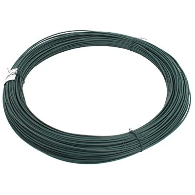 Imagen de Alberts 530204 alambre tensor, Galvanizado, con recubrimiento plástico verde, Ø del 3,1 mm, Longitud 110 m