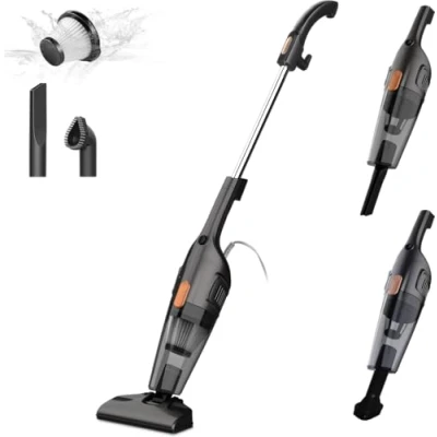Imagen de Deerma DEM DX115C Aspiradora Sin Bolsa 2 en 1, Ultraligera con Filtro HEPA, 600W, Depósito de 1L, Ideal para Suelos Duros, Alfombras y Pelos Mascotas