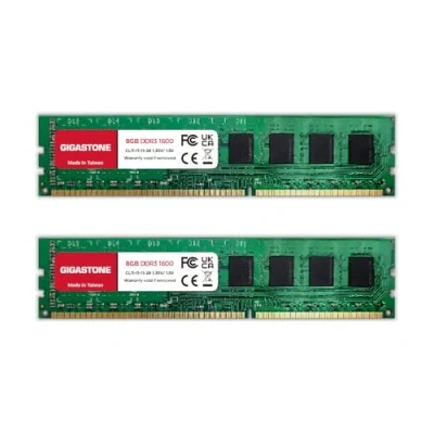 Imagen de Gigastone Memoria RAM Escritorio 16GB (2x8GB) DDR3 1600MHz PC3 12800 CL11 1.5V UDIMM 240 Pin sin búfer ECC para PC Computadora Módulo (ÚNICAMENTE Escritori)
