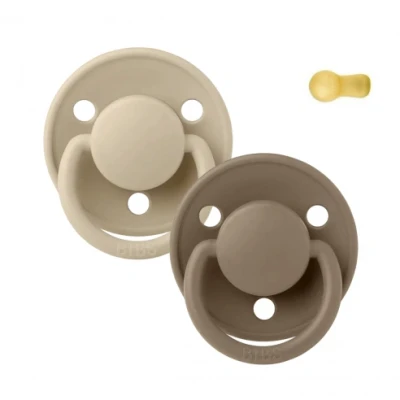 Imagen de 2 Chupetes BIBS De Lux Vanilla/Dark Oak