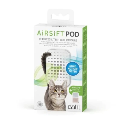 Imagen de Soporte y Almohadilla Reductora de olores areneros para Gatos Catit Airsift Pod