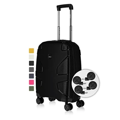 Imagen de IMPACKT Maleta rígida IP1 de 4 Ruedas Material Reciclado con Clic Intercambiables, Lavablack, 55 cm (Größe S), Casual