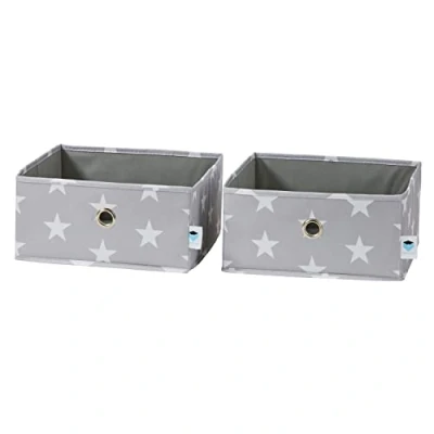 Imagen de Love it Store Organizador para armario de tela, juego con dos cajas pequeñas, color gris, 30 x 15 cm