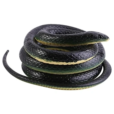 Imagen de Focket Serpiente de Goma, 130 cm Largo Realista Soft Rubber Snake Garden Props Funny Joke Prank Toy como un Gran Regalo para Tus Amigos