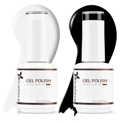 Imagen de Nicedeco Esmaltes Semipermanentes Para Uñas UV/LED Soak Off Colores Vibrantes y Duraderos 2 x 15ML SET