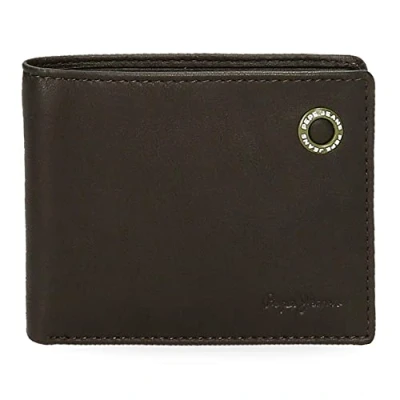 Imagen de Pepe Jeans Badge Cartera con Tarjetero Marrón 11x8,5x1 cms Piel