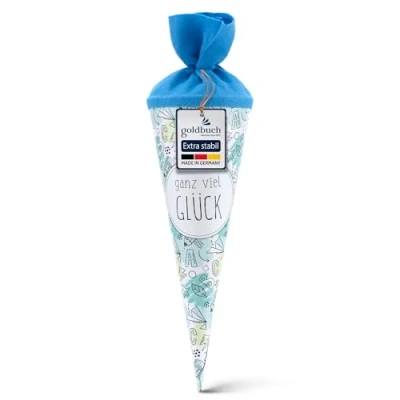 Imagen de goldbuch Geschenktüte Schule Escolar en Color Blanco con diseño de bocetos, azúcar niñas, Bolsa cartón Lacado Cierre Fieltro, Buena Suerte, Länge 35 cm, Durchmesser 11,5 cm (93 216)