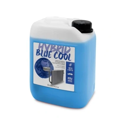 Imagen de ErrecHome Hybrid Blue Cool, Líquido de Radiador para Coches Híbridos y Eléctricos 30C/+107C, anticongelante con paquete inhibidor OAT fosfatos, Listo usar, 5 Litros