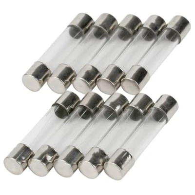 Imagen de Paquete de 10 fusibles SeKi 0,315 A (315 mA), 6 x 30 mm, lento; fusible cristal 250 V