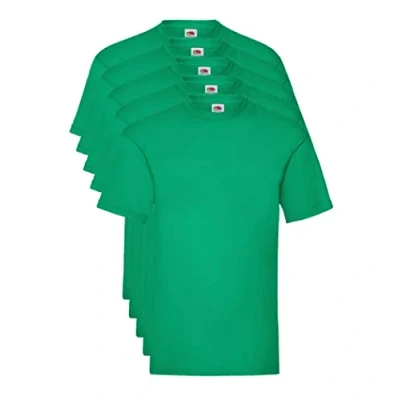 Imagen de Fruit of the Loom Valueweight 5 Pack Camiseta, Verde (Kelly Green 47), XX Large (Talla del Fabricante: 2 X L) (Pack de 5) para Hombre