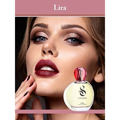 Imagen de LIRA de SANGADO, Perfume para Mujeres, Larga Duración 8 10 horas, Olor Lujoso, Ámbar Fougère, Francesas Finas, Extra Concentrado (Parfum), Moderna, Refinada, Spray 60 ml