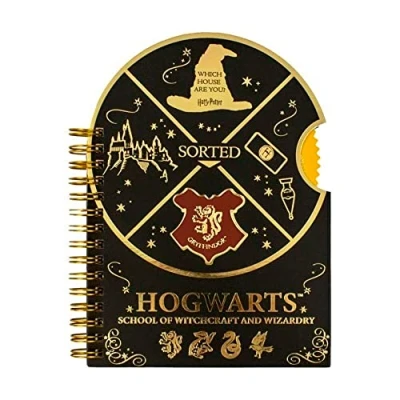 Imagen de Cuadernos marca Harry Potter modelo Sorting Hat Spinner A5 Notebook Black Gold