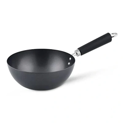 Imagen de Ken Hom Mini Wok Acero Carbono Antiadherente, 20cm, Excellence, Sartén de Inducción/Compatible con Herramientas Metálicas, Apto Para Lavavajillas, 5 Años Garantía, KH420001