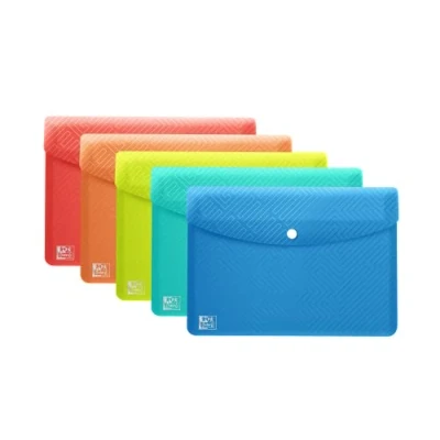 Imagen de Oxford FolderSys Bolsa para documentos, tamaño A6, 5 unidades, colores, plástico, transparente