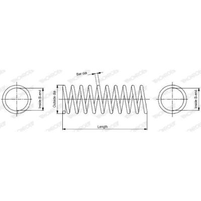 Imagen de MONROE SP2339 Muelle de suspensión CITROËN: Berlingo / First I, I Furgón, PEUGEOT: Partner Furgón