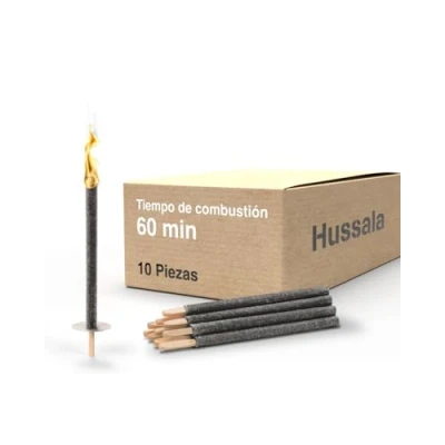 Imagen de Hussala Diamond Antorchas de Cera Duración combustión : 60 min [10 Unidades]