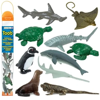 Imagen de Safari Ltd. TOOBs Animales en peligro de extinción Especies Marinas Figura juguete para niños y niñas A partir 3 años