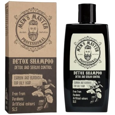 Imagen de Men&#039;s Master Champú Detox Anticaida para Hombre de Carbón Activo, Fortalece el Cabello Pelo Graso Sin Parabenos Anticaspa 260 ML