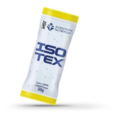 Imagen de Scientiffic Nutrition Isotex, Bebida Isotónica Instántanea en Polvo, Aporta Sales Minerales, Electrolitos y Energía, Deportiva Monodosis Sabor Limón, 50 g