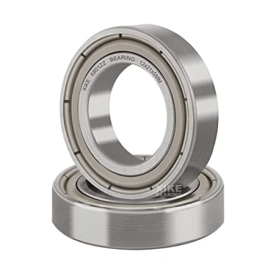 Imagen de XiKe 2 piezas 6801ZZ Rodamiento de bolas 12x21x5mm Acero cromado｜Pre lubricado｜Doble junta metálic, 6801 2Z Rodamientos rígidos sellados.