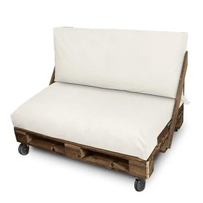 Imagen de HAPPERS Cojines para Palets en Naylim Impermeable Exterior 120x80 + 120x45 Crudo