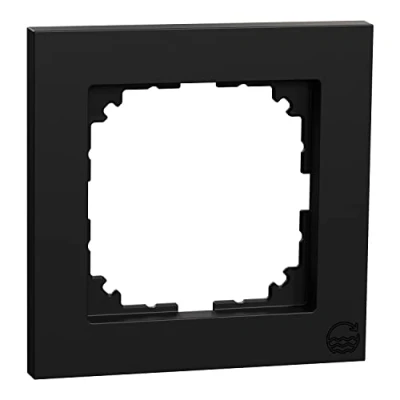Imagen de Schneider Electric Merten MEG4010 3603 M Pure Marco para enchufes e interruptores (material reciclado de plástico océano), color negro mate