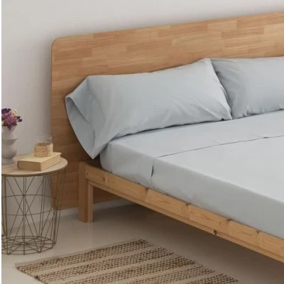 Imagen de Donegal Collections Sabanas 150 x 190 Juego de Cama Azul Cielo Bajera, Sabana Encimera y 1 Funda Almohada Primavera Verano Estampadas Tacto Extra Suave Algodon/Poliester