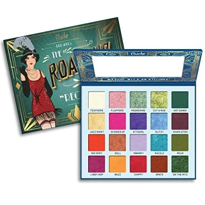 Imagen de RUDE Paleta de Sombras The Roaring 20&#039;s en Reckless Tonos Atrevidos y Alta Pigmentación Acabados Mates, Satinados Brillantes Inspirada los Años 20, Multicolor, 13 g (Paquete 1)