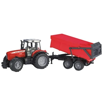 Imagen de BRUDER Tractor Massey Ferguson 7480 con remolque Escala 1:16 02045