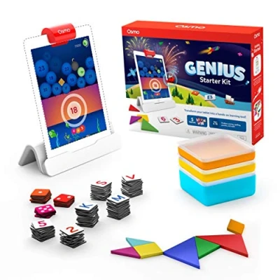 Imagen de Osmo Genius Starter Kit for iPad 5 Educational Learning Games Ages 6 10 Math, Spelling, Creativity &amp; More Stem Toy Base Included