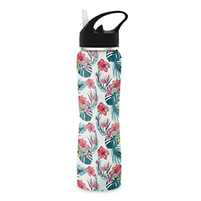 Imagen de THE STEEL BOTTLE Most Wanted Botella Térmica de Acero Inoxidable, Aislamiento al Vacío Doble Pared, Capacidad 500 ml, Cierre Hermético, Portátil (#46 Exotic Flowers)