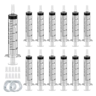 Imagen de 20ml Esteril Jeringa de Plastico Sin Aguja con Tapa, 30Pack Desechable, Herramientas Medición Dispensación para Laboratorios Mascota,Perfumes,Lubricantes,Sellantes (20ml)