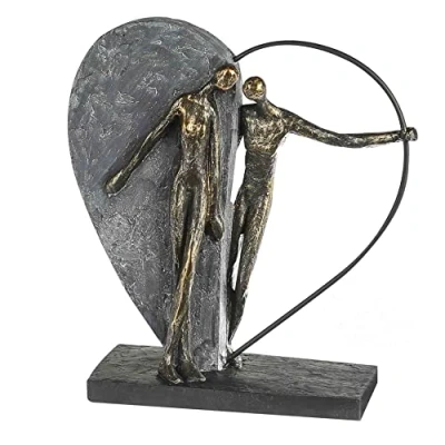 Imagen de Casablanca Escultura Palpitaciones Poli/Metal Gris Alto x Ancho Profundidad 31 8 10 cm