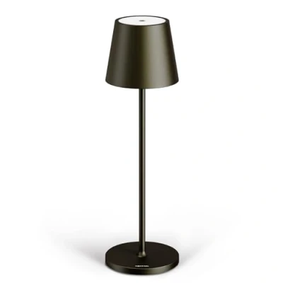 Imagen de Stilosa Classica 3 Lámpara de mesa LED recargable por USB larga duración con base redonda Luz regulable (dimmer) toque Casa y Restaurante Negro Tropical