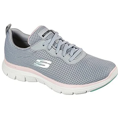 Imagen de Skechers Flex Appeal 4.0 Brilliant View, Zapatillas Mujer, Gray Mesh Light Pink Trim, 35 EU