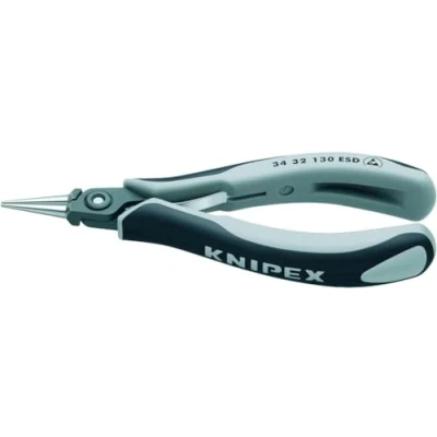 Imagen de Knipex Alicate de precisión montaje para electrónica ESD bruñido, con fundas multicomponentes 135 mm 34 32 130