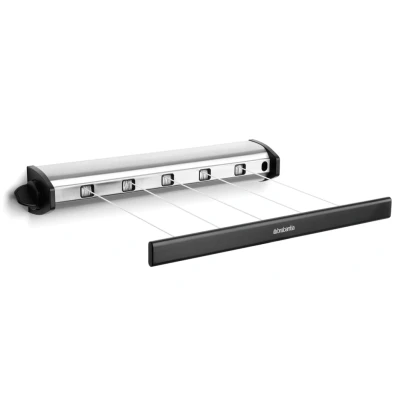 Imagen de Brabantia 385766 Cuerdas de Tender Extensibles, Acero Mate, Color Negro