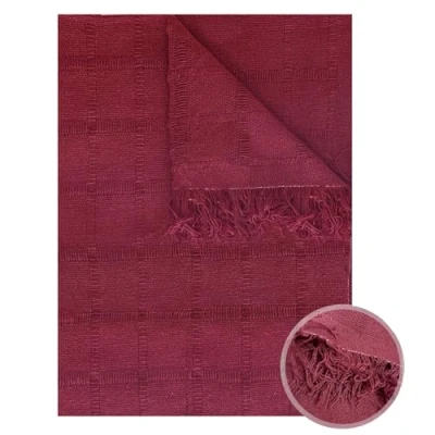 Imagen de GFD Colcha Multiusos para Sofas Lisa, Cubre Sofa, Plaid Cama, Jarapas Sofas, Foulard Manta Sofa (125 x 180, Granate)