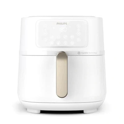 Imagen de Philips Airfryer Serie 5000 XXL 7 2 L (1 4 kg) 6 porciones 16 en 1 Freidora de aire conexión Wifi 90% menos grasa con tecnología exclusiva Rapid Air app HomeID. Blanco (HD9285/00)